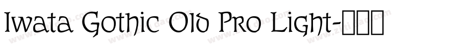 Iwata Gothic Old Pro Light字体转换